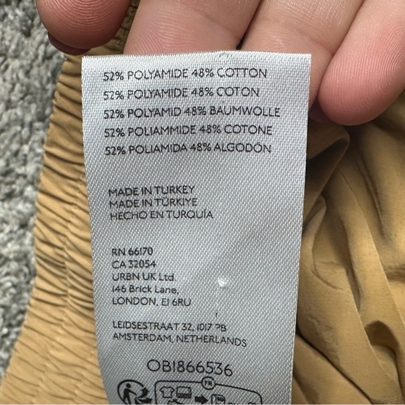 Anthropologie Pilcro cargo parachute pants small khaki tan skater urban casual - Picture 9 of 14